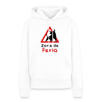 Feria-Gebiet - Frauen Premium Bio Hoodie - Weiß - Vorne - Julia (174cm)
