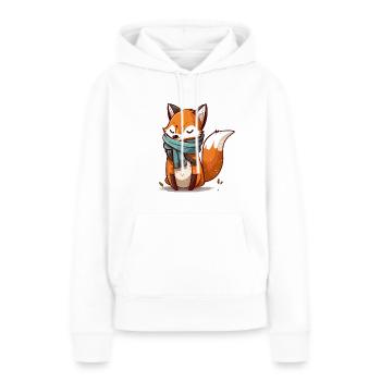 Schicker Fuchs - Frauen Premium Bio Hoodie - Weiß - Vorne - Julia (174cm)
