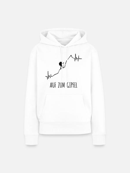 Bergsteigen Wandern Statement Berge Bergwanderung - Frauen Premium Bio Hoodie - Weiß