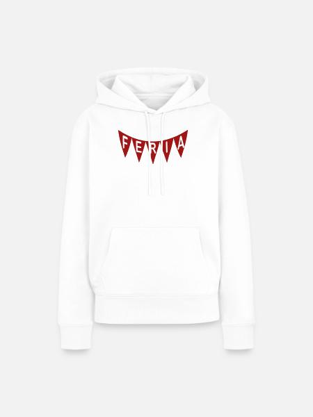 FERIA Rotes Banner - Frauen Premium Bio Hoodie - Weiß