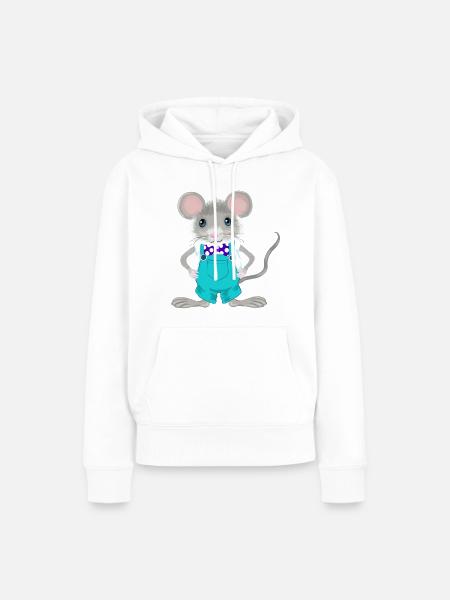 Niedliche und elegante - Frauen Premium Bio Hoodie - Weiß