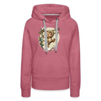 Blödsinn - Frauen Premium Bio Hoodie - Malve - Vorne - Isabella (175cm)