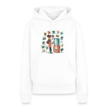 Wissenschaftsfreak: Wissenschaftliches Experiment - Frauen Premium Bio Hoodie - Weiß - Vorne - Julia (174cm)