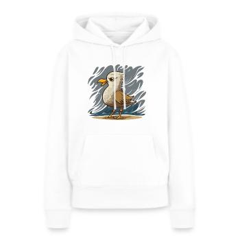S’envoler au soleil - Sweat à capuche Premium bio Femme - blanc - Devant - Julia (174cm)