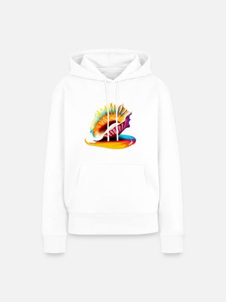 Muschel - Frauen Premium Bio Hoodie - Weiß