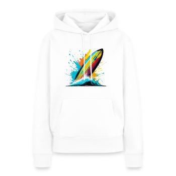 Surfbrett - Frauen Premium Bio Hoodie - Weiß - Vorne - Julia (174cm)