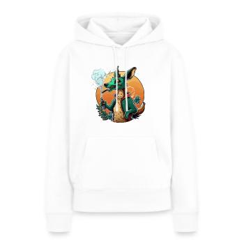 Kangourou Joyride - Sweat à capuche Premium bio Femme - blanc - Devant - Julia (174cm)