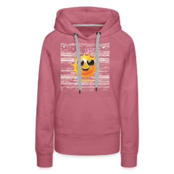 Sunny Disposition - Women’s Premium Organic Hoodie - mauve - Front - Isabella (175cm)