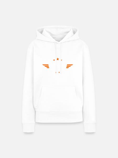 Drohnen-Stapel - Frauen Premium Bio Hoodie - Weiß