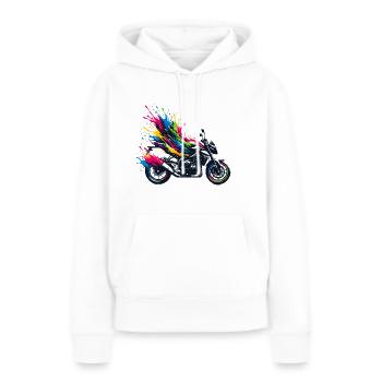 Motorrad Biker Passion Roadster - Frauen Premium Bio Hoodie - Weiß - Vorne - Julia (174cm)
