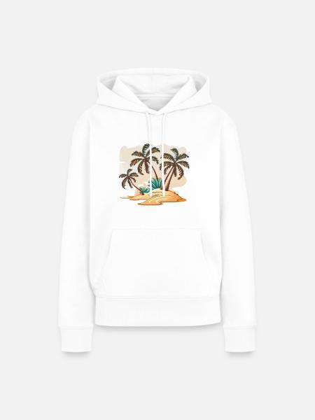 Der Strandräuber - Frauen Premium Bio Hoodie - Weiß