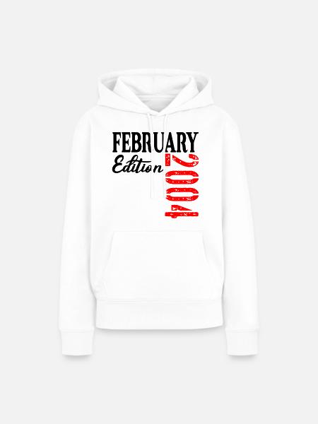 23rd Birthday February 2004 - Frauen Premium Bio Hoodie - Weiß