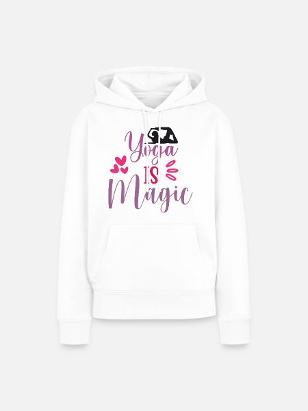 Yoga ist Magie - Frauen Premium Bio Hoodie - Weiß