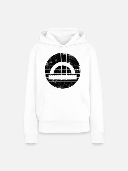 Winkelmesser Lineal - Frauen Premium Bio Hoodie - Weiß