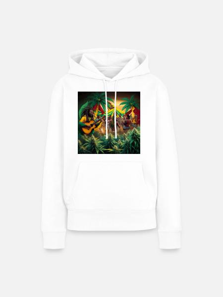 Jamaica Nr 2 - Frauen Premium Bio Hoodie - Weiß