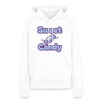 Bonbons sucrés - Sweat à capuche Premium bio Femme - blanc - Devant - Julia (174cm)