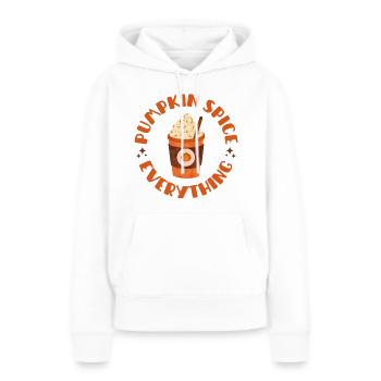 Pumpkin Spice Everything with Pumpkin Spice Latte - Women’s Premium Organic Hoodie - white - Front - Julia (174cm)