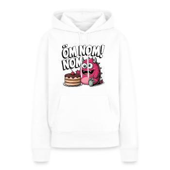 Öm Nom Nom Kuchenmonster Monster Comic - Frauen Premium Bio Hoodie - Weiß - Vorne - Julia (174cm)
