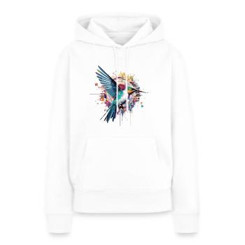 Kolibri Vogel Tierfreiheit Welt Tierwelt - Frauen Premium Bio Hoodie - Weiß - Vorne - Julia (174cm)