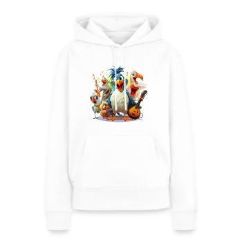 L’hilarant maestro - Sweat à capuche Premium bio Femme - blanc - Devant - Julia (174cm)
