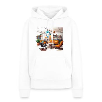 Dynamic Collaboration - Women’s Premium Organic Hoodie - white - Front - Julia (174cm)