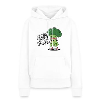 Objectifs de squat - Sweat à capuche Premium bio Femme - blanc - Devant - Julia (174cm)