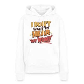 Mais maman ! - Sweat à capuche Premium bio Femme - blanc - Devant - Julia (174cm)