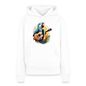 Mélodies tropicales - Sweat à capuche Premium bio Femme - blanc - Devant - Julia (174cm)