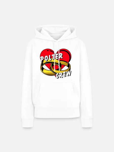 Polter Crew , Junggesellenabschied ............... - Frauen Premium Bio Hoodie - Weiß