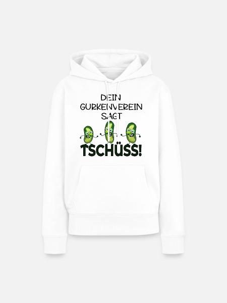 ABSCHIED KOLLEGEN TSCHÜSS GURKEN - Frauen Premium Bio Hoodie - Weiß