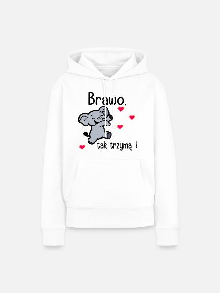 Bravo, mach weiter so. - Frauen Premium Bio Hoodie - Weiß