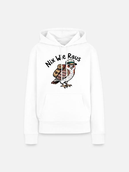 Nichts wie raus - Frauen Premium Bio Hoodie - Weiß