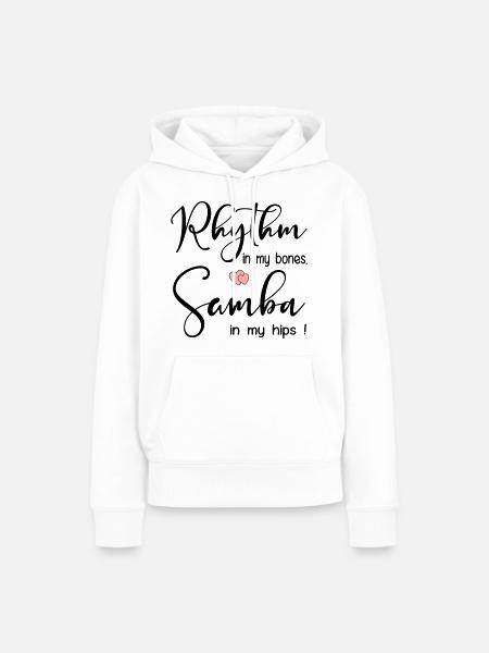 Samba-Rhythmustanz - Frauen Premium Bio Hoodie - Weiß