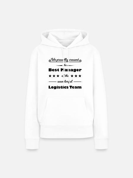 Manager und Chef - Frauen Premium Bio Hoodie - Weiß