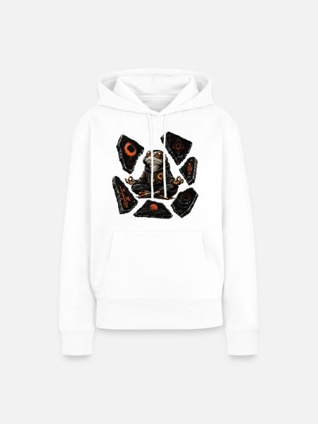 Zen Frosch Meditation – Yoga Chill Out Art - Frauen Premium Bio Hoodie - Weiß