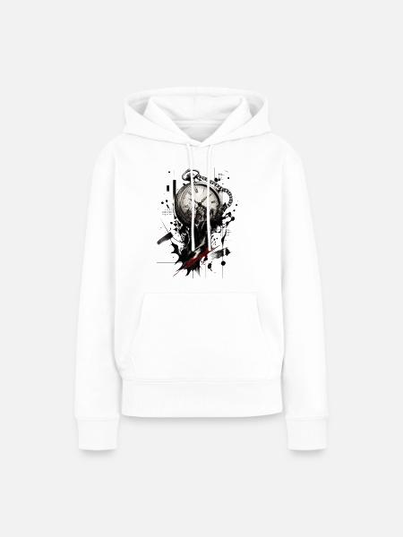 Zeit - Frauen Premium Bio Hoodie - Weiß