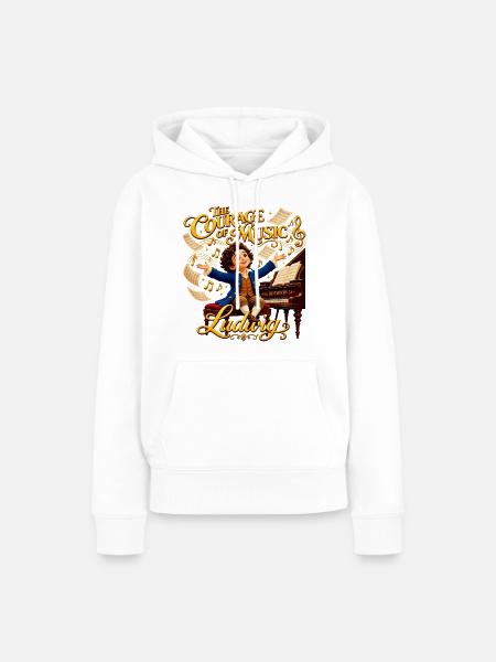 Beethoven – Der Mut der Musik - Frauen Premium Bio Hoodie - Weiß