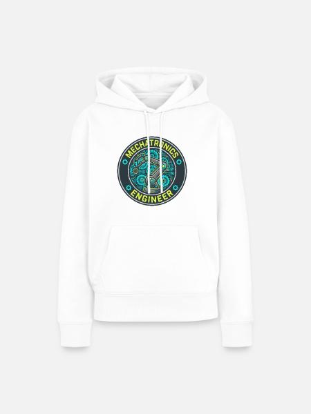Mechatronik-Ingenieur Roboterarm-Abzeichen Geschenk - Frauen Premium Bio Hoodie - Weiß