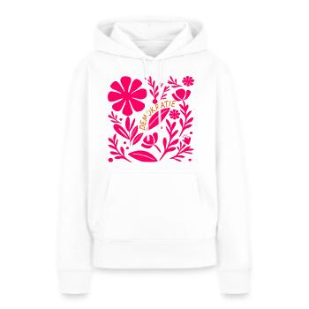 Demokratie Blumen Vielfalt - Frauen Premium Bio Hoodie - Weiß - Vorne - Julia (174cm)