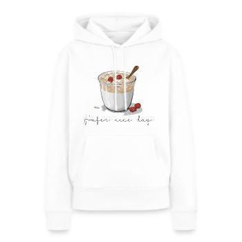 Hafer nice day Overnight Oats Topping Himbeere - Frauen Premium Bio Hoodie - Weiß - Vorne - Julia (174cm)