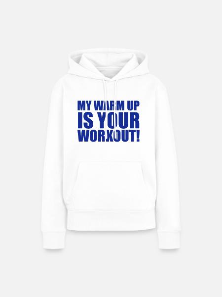 Workout - Frauen Premium Bio Hoodie - Weiß