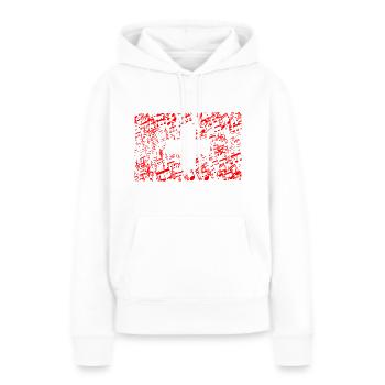 Switzerland Flag Cross Sheet Music Key Swiss CH - Women’s Premium Organic Hoodie - white - Front - Julia (174cm)