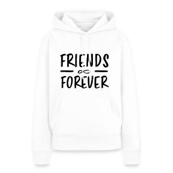 FRIENDS FOREVER - Frauen Premium Bio Hoodie - Weiß - Vorne - Julia (174cm)