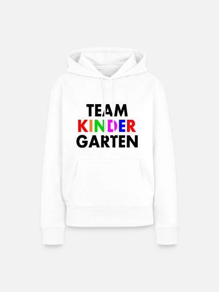 Team kindergarten - Frauen Premium Bio Hoodie - Weiß