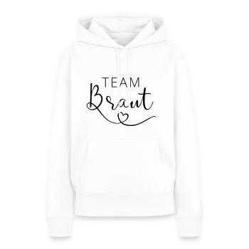 Team Braut / Crew / JGA Jungesellinnenabschied - Frauen Premium Bio Hoodie - Weiß - Vorne - Julia (174cm)