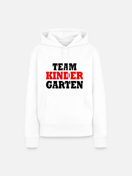Team kindergarten - Frauen Premium Bio Hoodie - Weiß