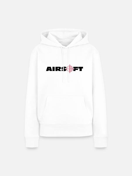 Airsoft mit Fadenkreuz - Frauen Premium Bio Hoodie - Weiß