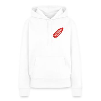 Baywatch Rote Rettungsboje Brustmotiv - Frauen Premium Bio Hoodie - Weiß - Vorne - Julia (174cm)
