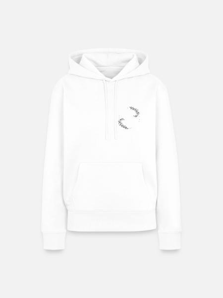 Blumen Rahmen - Frauen Premium Bio Hoodie - Weiß