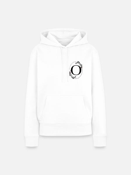 Buchstabe O - Frauen Premium Bio Hoodie - Weiß